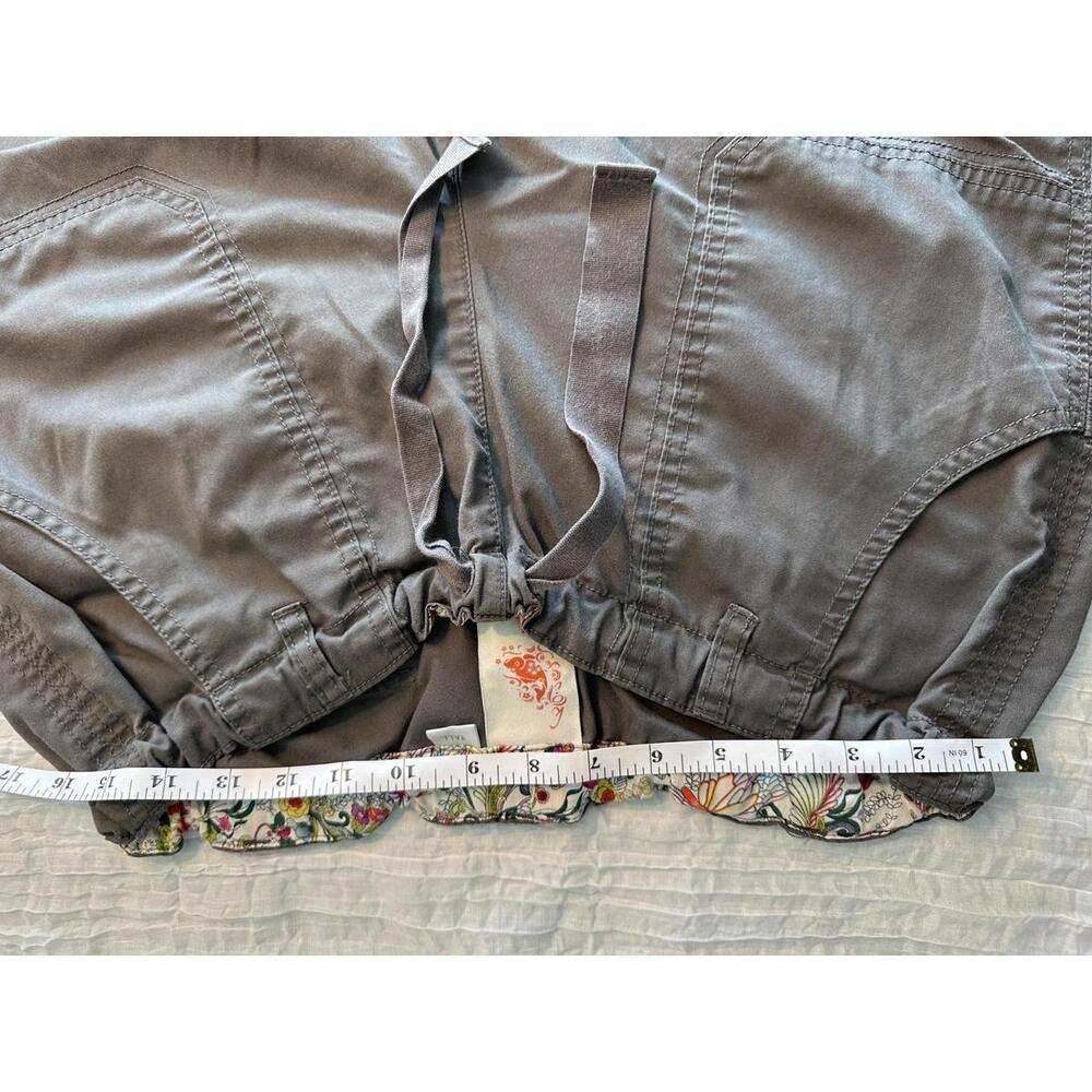 Koi Floral Print Medical Scrubs Set - Top- L & Pants- Medium Tall - Picture 8 of 9